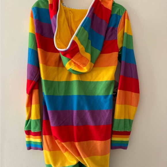 Tipsy Elves Fleece Rainbow Pride w/ Hoodie Onesie Unisex Small - Picture 10 of 11